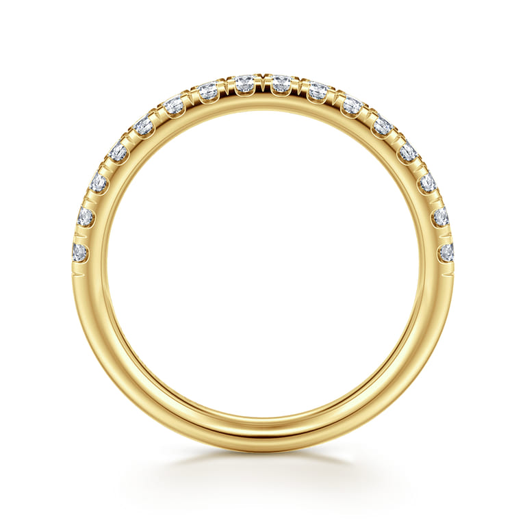 14K Yellow Gold Diamond Wedding Band - 0.4 ct - Shot 2
