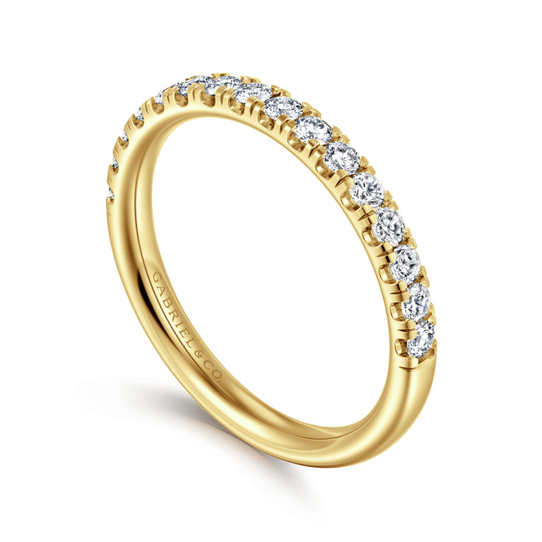 14K Yellow Gold Diamond Wedding Band - 0.4 ct - Shot 3