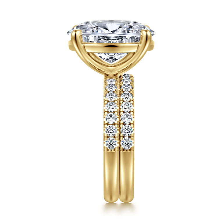 14K Yellow Gold Diamond Wedding Band - 0.4 ct - Shot 2