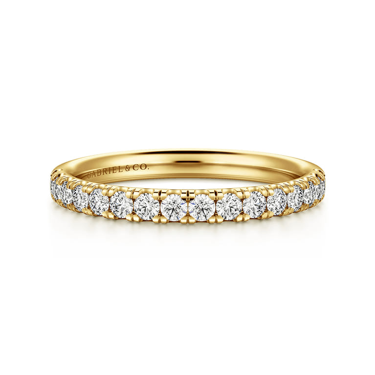 14K Yellow Gold Diamond Wedding Band - 0.4 ct - Shot 1