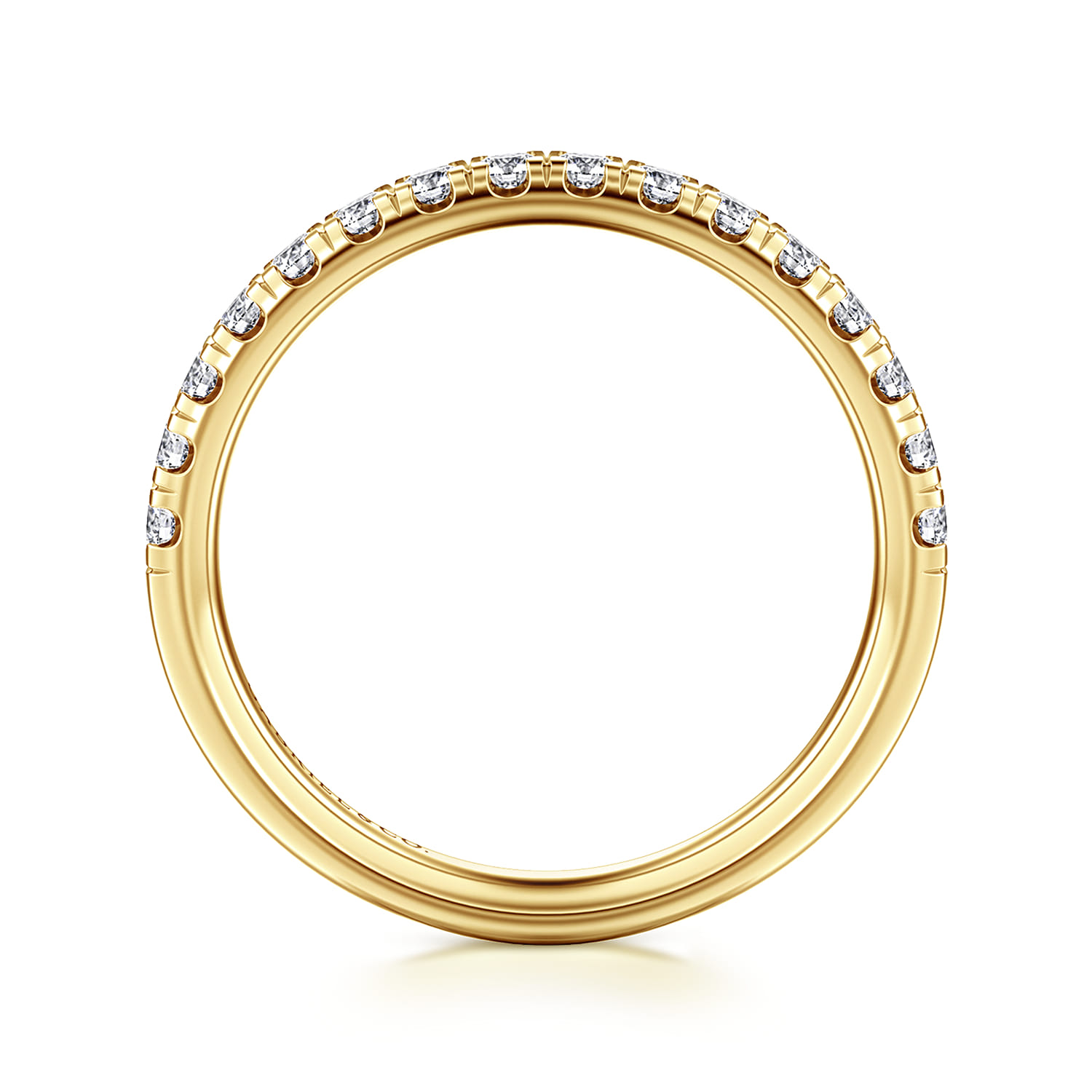 14K Yellow Gold Diamond Wedding Band - 0.4 ct - Shot 2