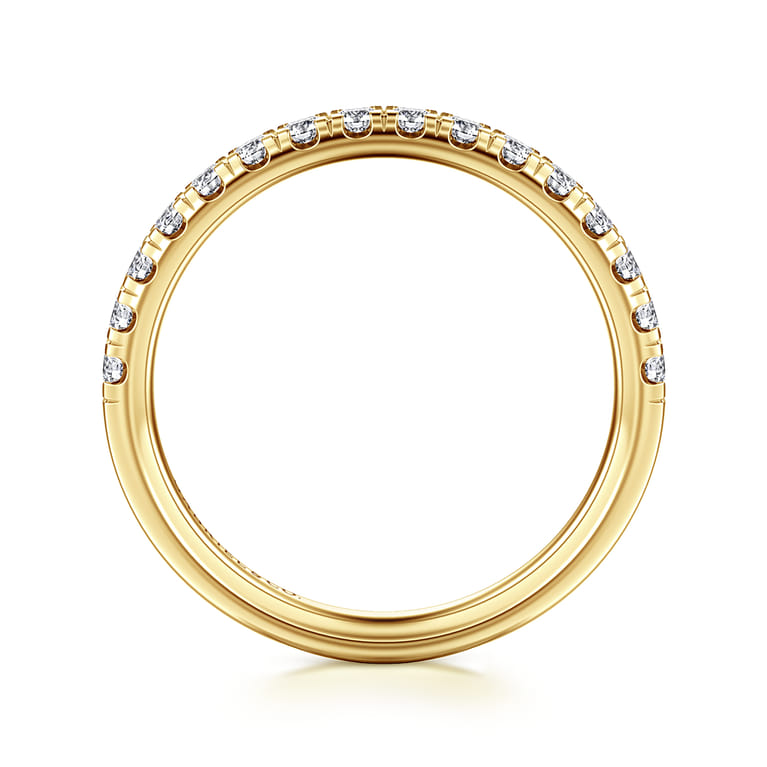 14K Yellow Gold Diamond Wedding Band - 0.4 ct - Shot 2