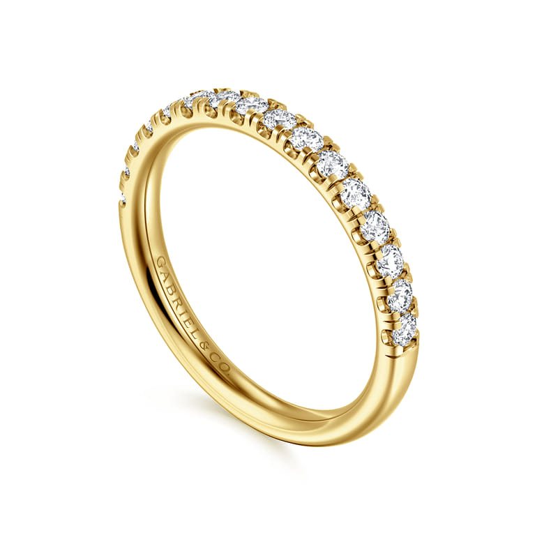 14K Yellow Gold Diamond Wedding Band - 0.4 ct - Shot 3