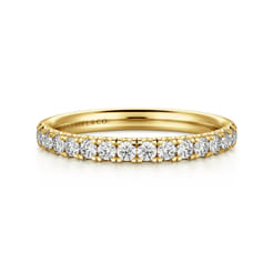 14K Yellow Gold Diamond Wedding Band