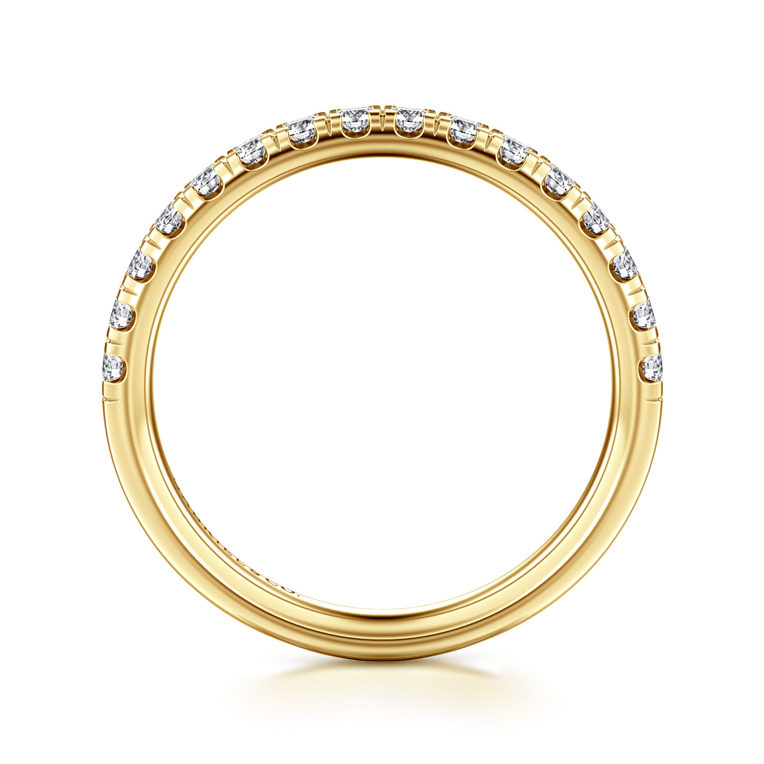 14K Yellow Gold Diamond Wedding Band - 0.4 ct - Shot 2