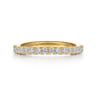 14K Yellow Gold Diamond Wedding Band - 0.4 ct