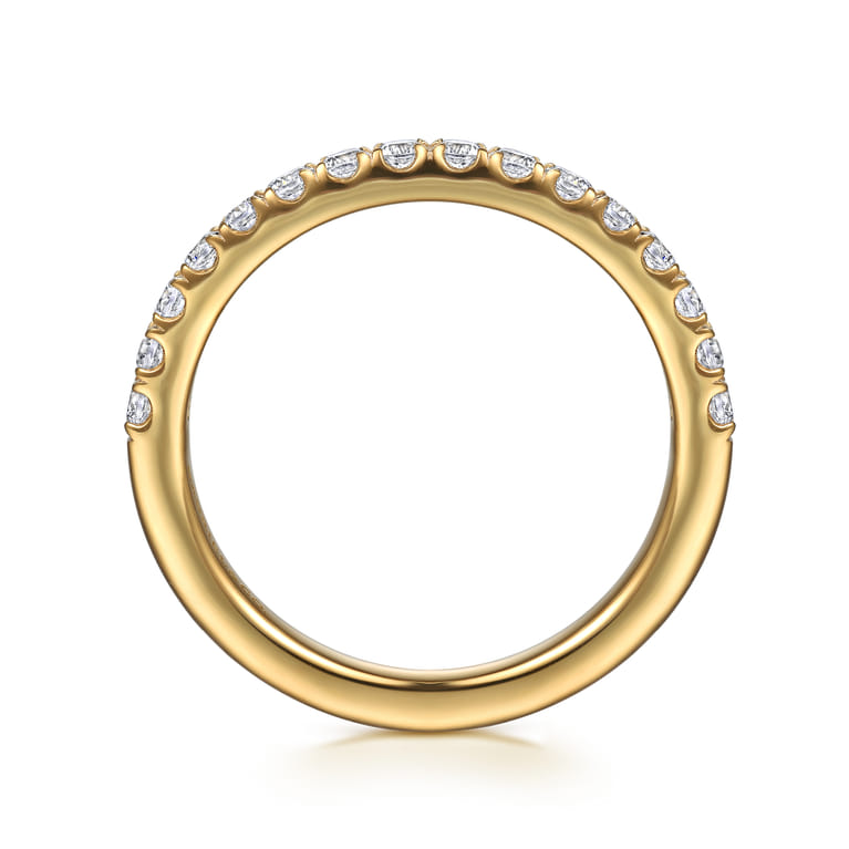 14K Yellow Gold Diamond Wedding Band - 0.4 ct - Shot 2