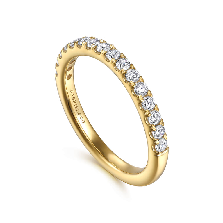 14K Yellow Gold Diamond Wedding Band - 0.4 ct - Shot 3