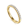 14K Yellow Gold Diamond Wedding Band - 0.4 ct