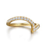 14K Yellow Gold Diamond Wedding Band - 0.3 ct