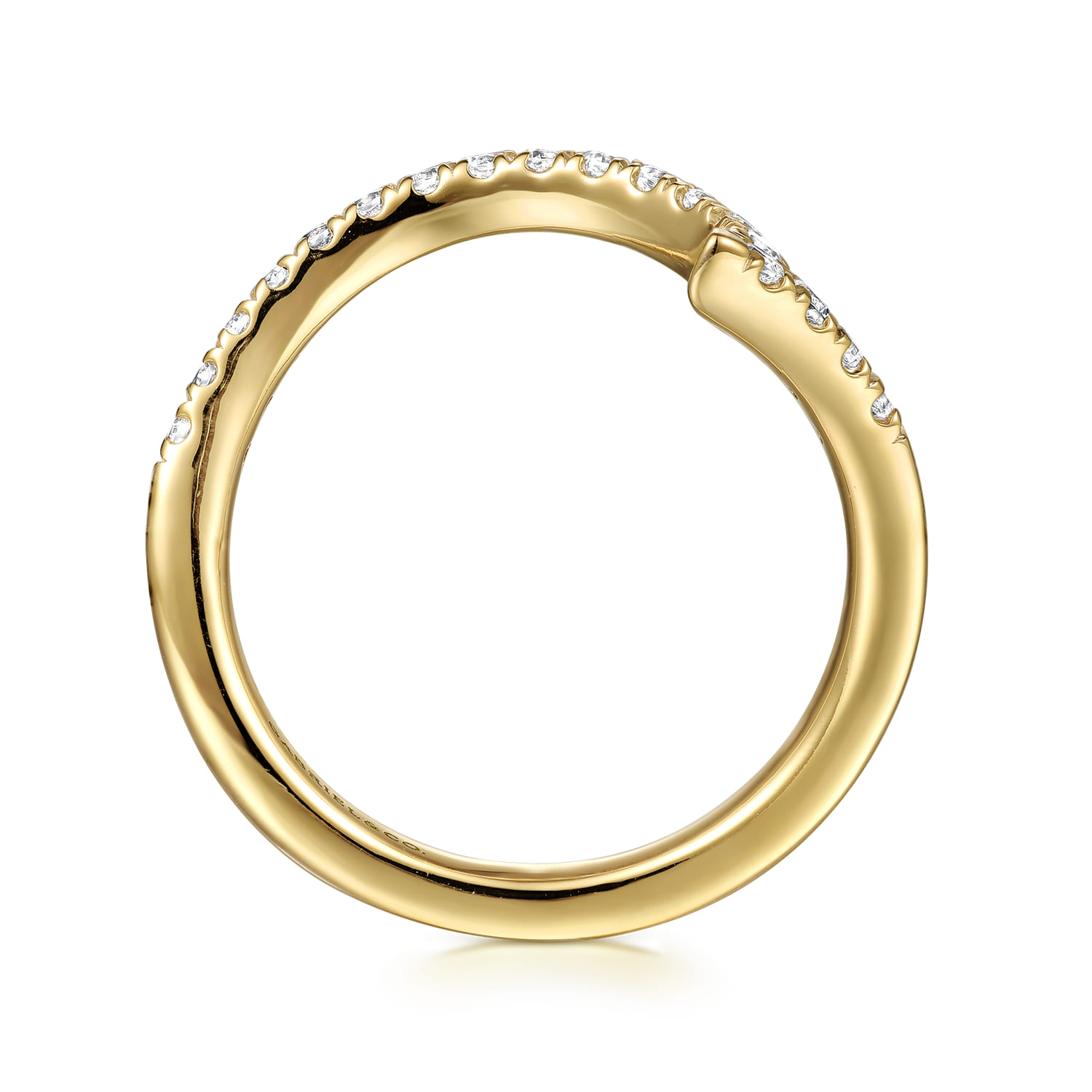 14K Yellow Gold Diamond Wedding Band - 0.3 ct - Shot 2