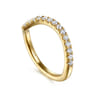 14K Yellow Gold Diamond Wedding Band - 0.3 ct