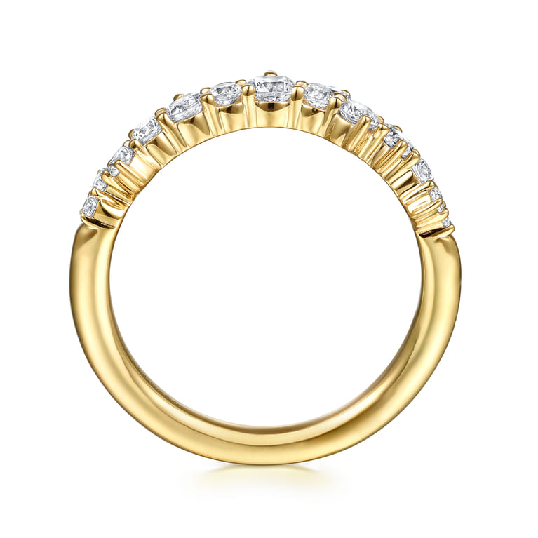 14K Yellow Gold Diamond Wedding Band - 0.5 ct - Shot 2