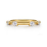 14K Yellow Gold Diamond Wedding Band - 0.23 ct