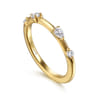 14K Yellow Gold Diamond Wedding Band - 0.23 ct