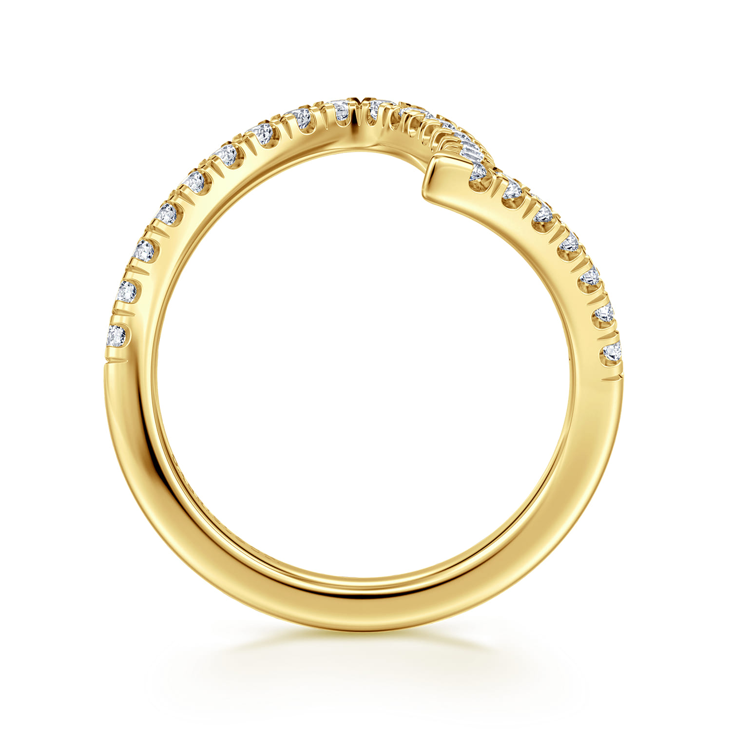 14K Yellow Gold Diamond Wedding Band - 0.4 ct - Shot 2