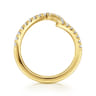 14K Yellow Gold Diamond Wedding Band - 0.4 ct