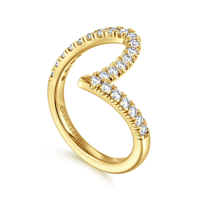 14K Yellow Gold Diamond Wedding Band - 0.4 ct - Shot 3