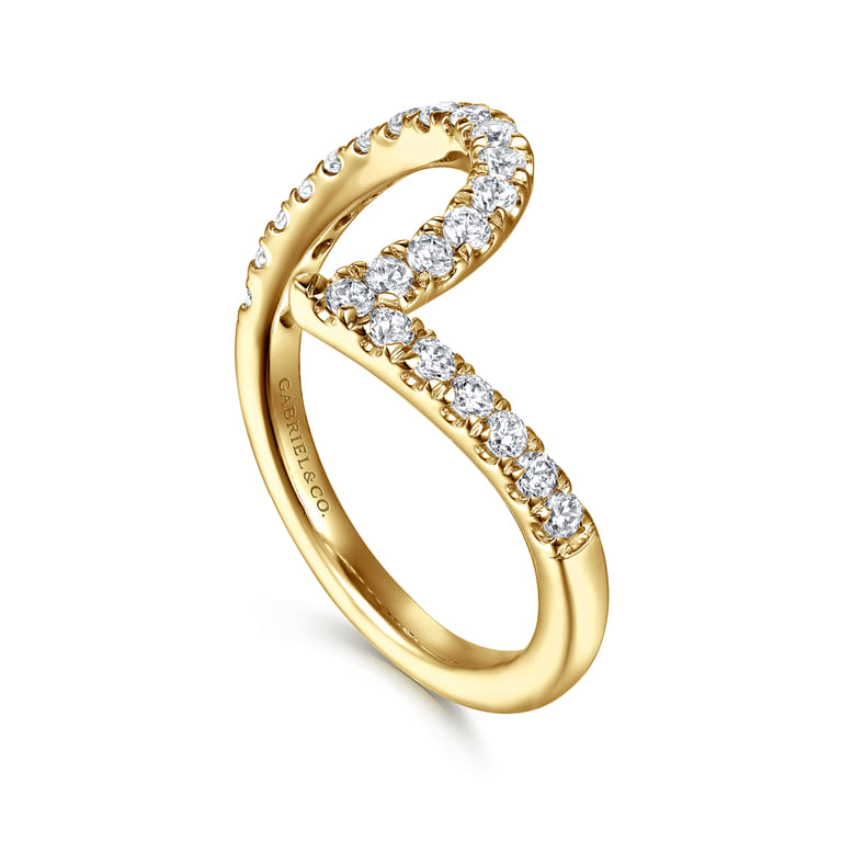14K Yellow Gold Diamond Wedding Band - 0.4 ct - Shot 3