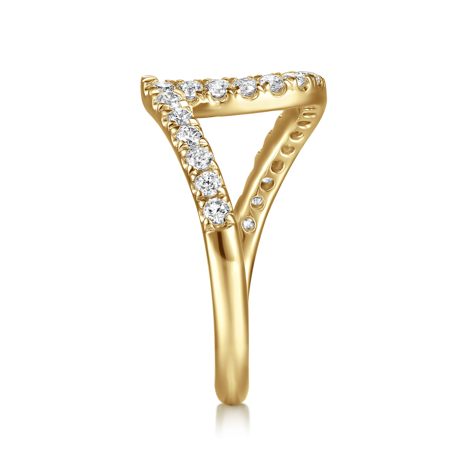 14K Yellow Gold Diamond Wedding Band - 0.4 ct - Shot 4