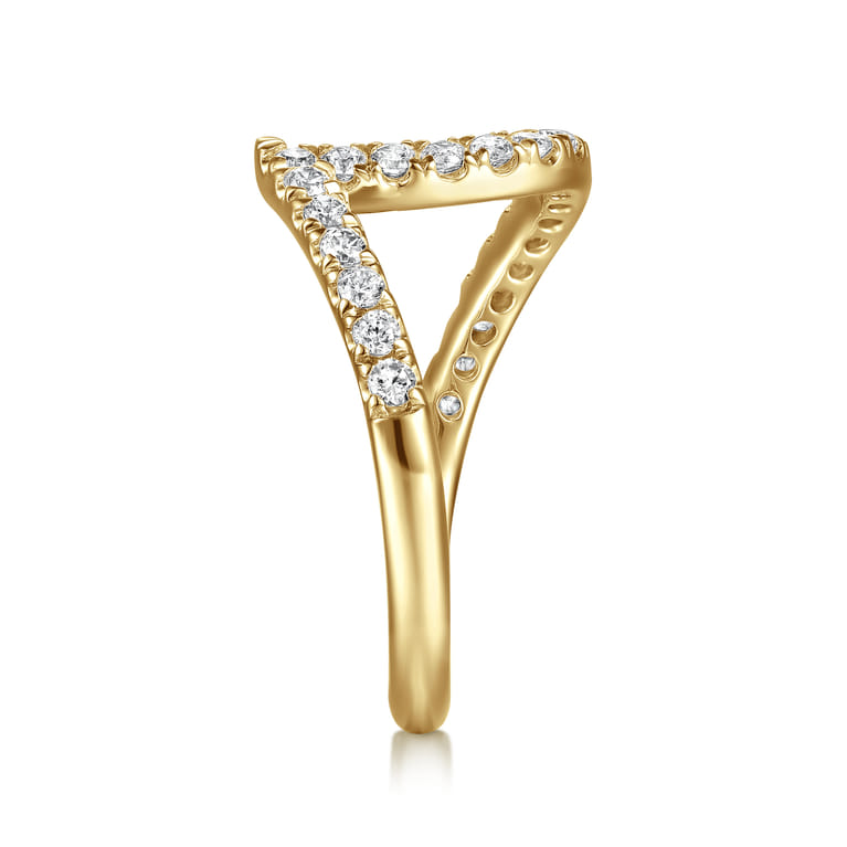 14K Yellow Gold Diamond Wedding Band - 0.4 ct - Shot 4