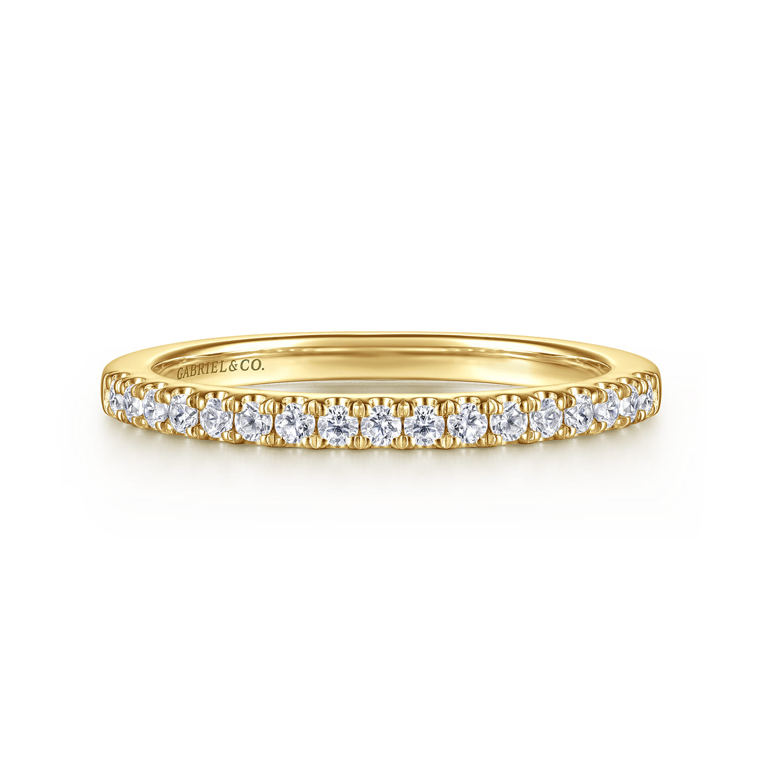 14K Yellow Gold Diamond Wedding Band - 0.3 ct - Shot 1