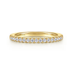 14K Yellow Gold Diamond Wedding Band