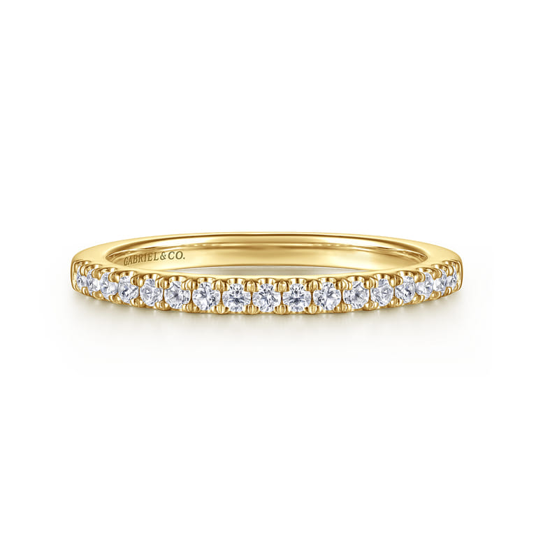 14K Yellow Gold Diamond Wedding Band - 0.3 ct - Shot 1