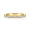 14K Yellow Gold Diamond Wedding Band - 0.3 ct