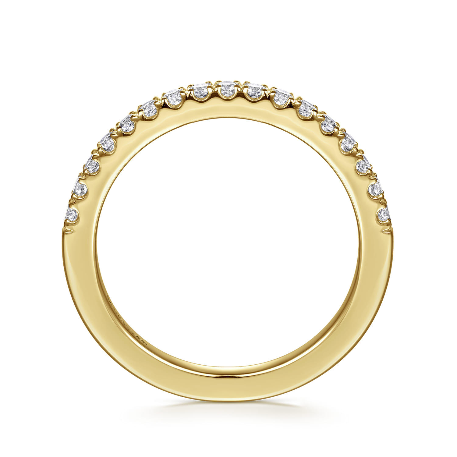 14K Yellow Gold Diamond Wedding Band - 0.3 ct - Shot 2