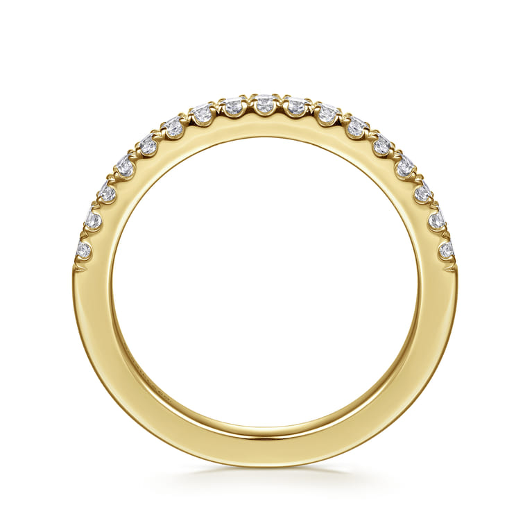 14K Yellow Gold Diamond Wedding Band - 0.3 ct - Shot 2