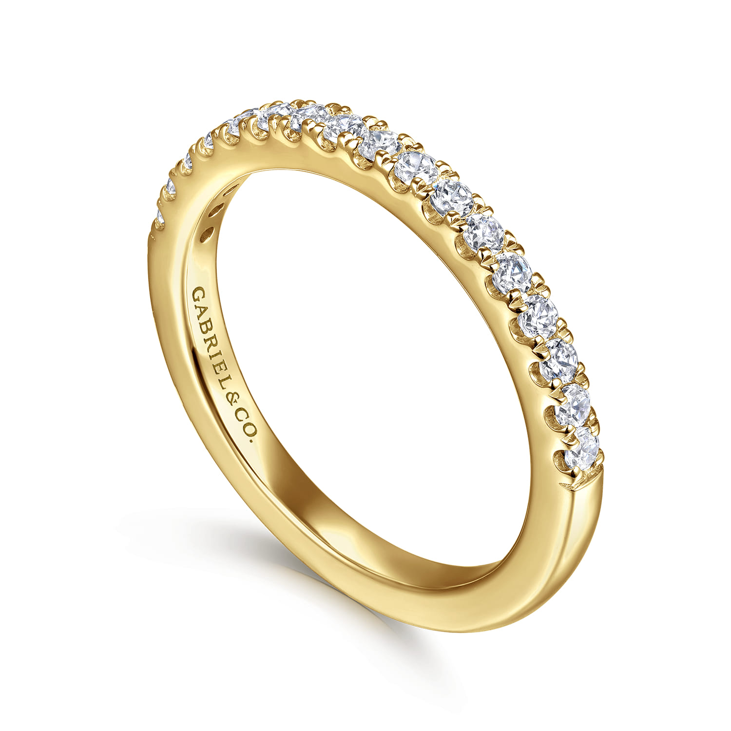 14K Yellow Gold Diamond Wedding Band - 0.3 ct - Shot 3