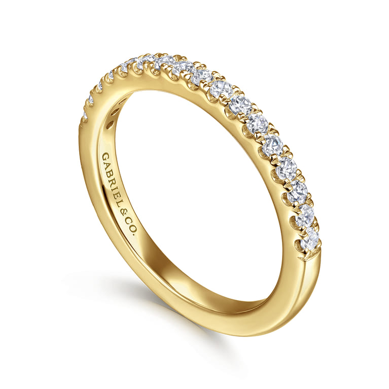 14K Yellow Gold Diamond Wedding Band - 0.3 ct - Shot 3