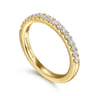 14K Yellow Gold Diamond Wedding Band - 0.3 ct