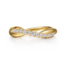 14K Yellow Gold Diamond Wedding Band - 0.2 ct