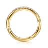 14K Yellow Gold Diamond Wedding Band - 0.2 ct