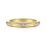 14K Yellow Gold Diamond Wedding Band - 0.13 ct