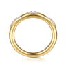 14K Yellow Gold Diamond Wedding Band - 0.13 ct