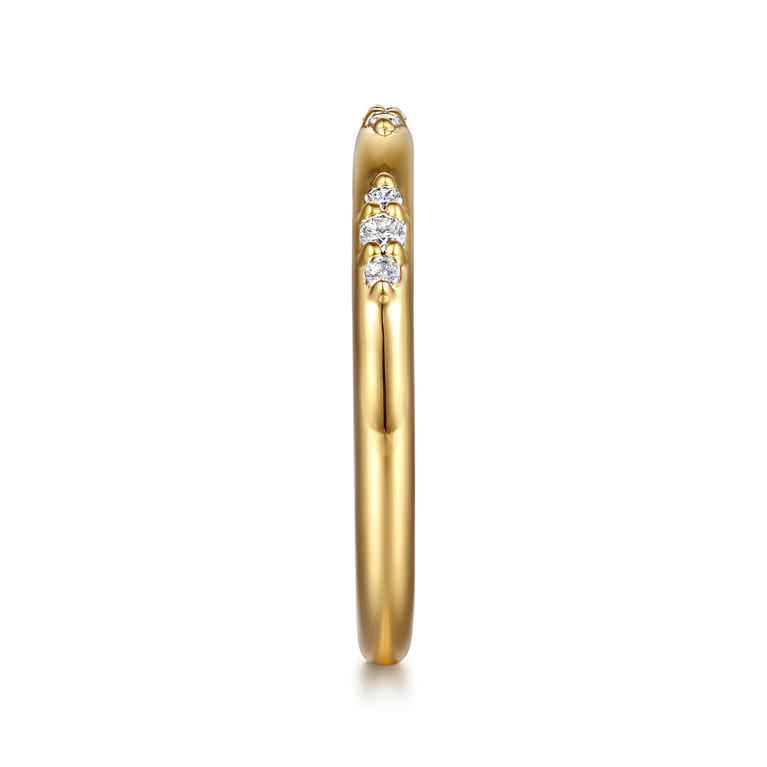 14K Yellow Gold Diamond Wedding Band - 0.13 ct - Shot 5