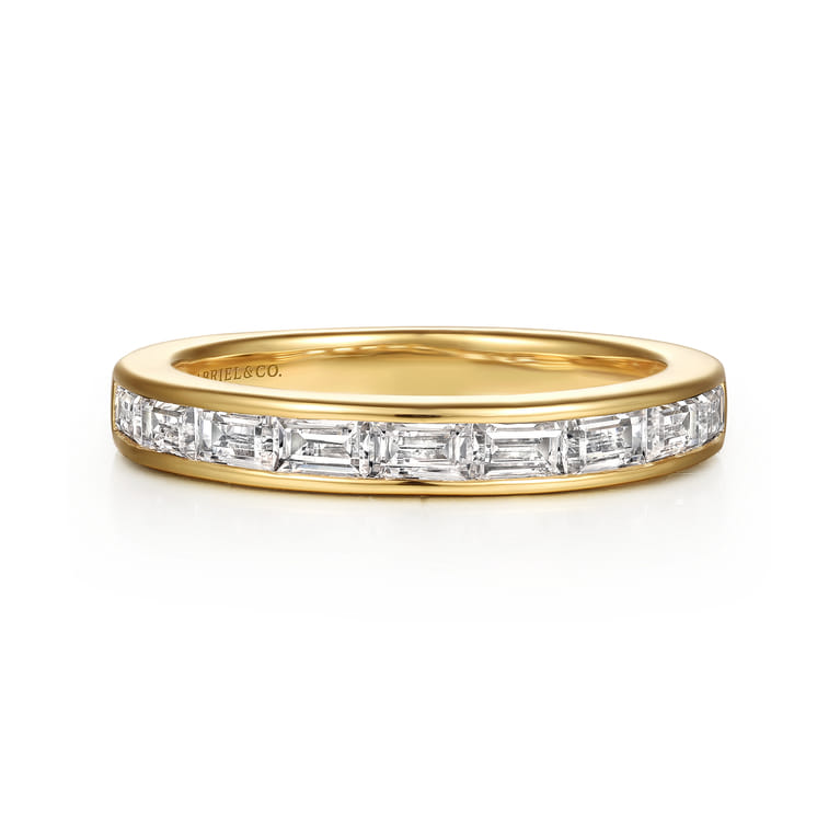 14K Yellow Gold Diamond Wedding Band - 0.75 ct - Shot 1