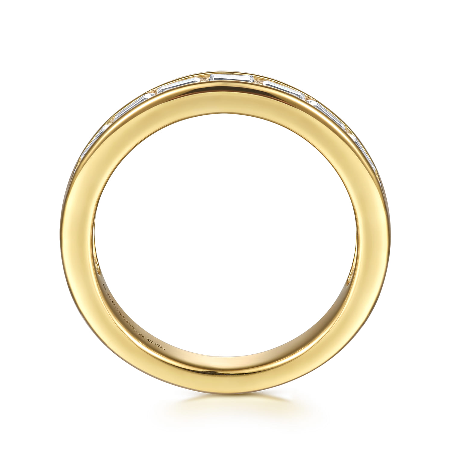 14K Yellow Gold Diamond Wedding Band - 0.75 ct - Shot 2