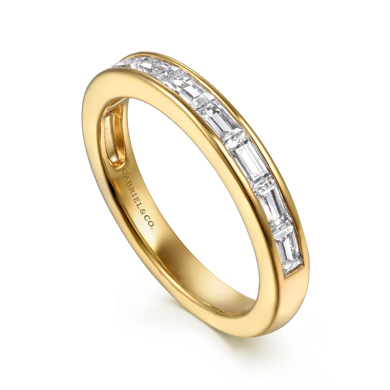 14K Yellow Gold Diamond Wedding Band - 0.75 ct - Shot 3