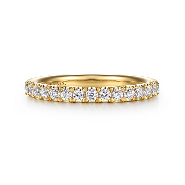14K Yellow Gold Diamond Wedding Band - 0.4 ct - Shot 1