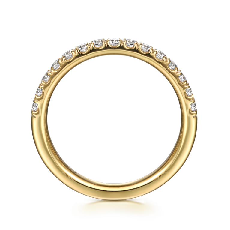 14K Yellow Gold Diamond Wedding Band - 0.4 ct - Shot 2