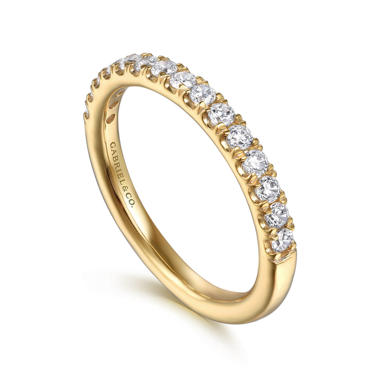 14K Yellow Gold Diamond Wedding Band - 0.4 ct - Shot 3
