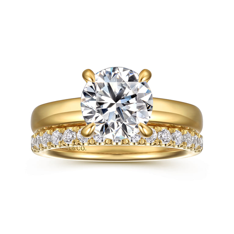 14K Yellow Gold Diamond Wedding Band - 0.4 ct - Shot 4
