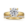 14K Yellow Gold Diamond Wedding Band - 0.4 ct