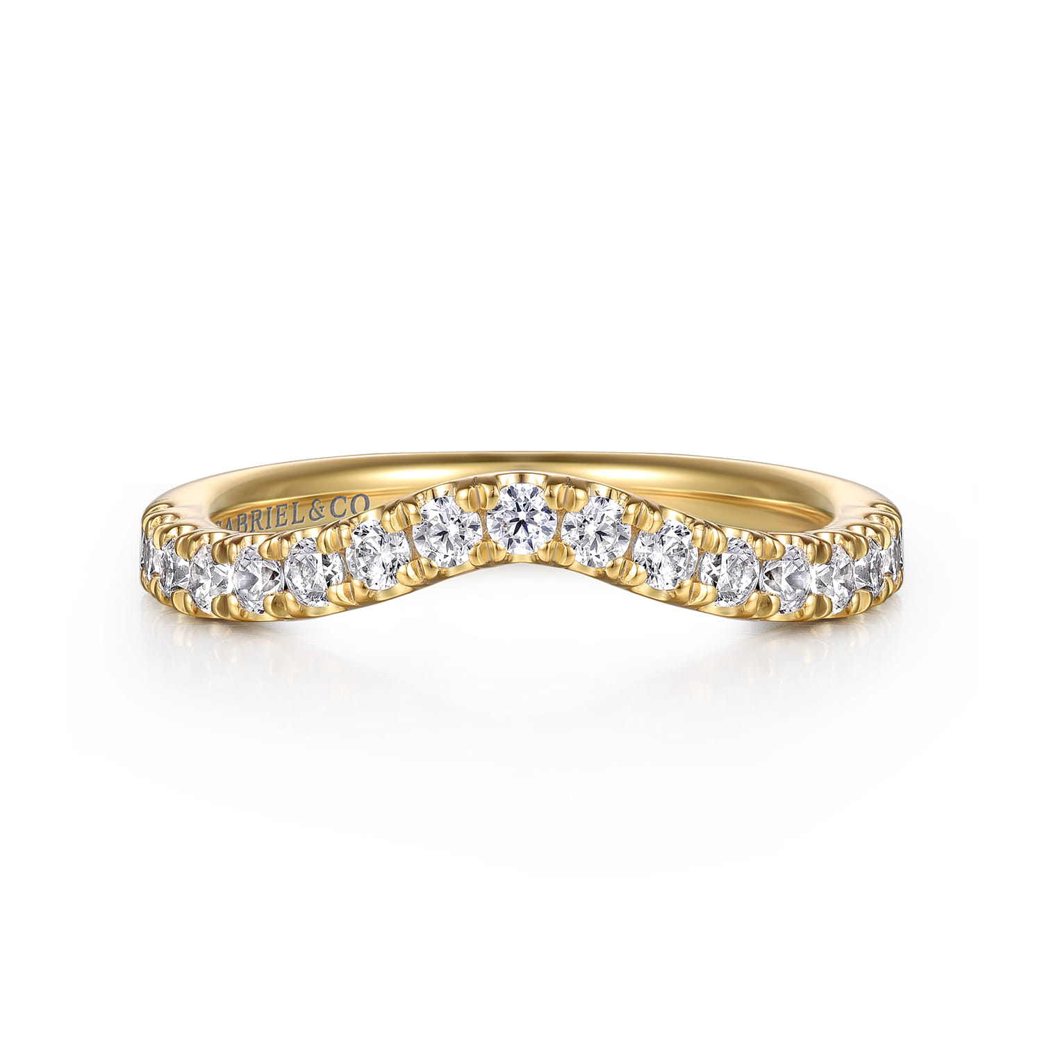 14K Yellow Gold Diamond Wedding Band - 0.4 ct - Shot 1