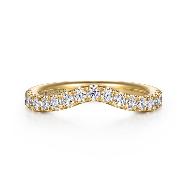 14K Yellow Gold Diamond Wedding Band - 0.4 ct - Shot 1