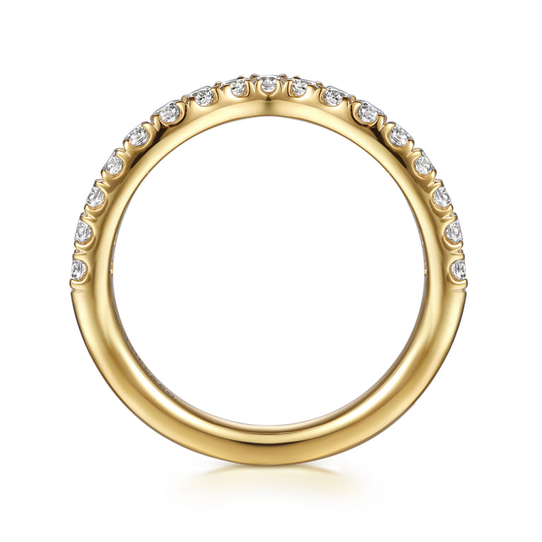 14K Yellow Gold Diamond Wedding Band - 0.4 ct - Shot 2